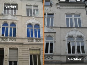 Denkmalschutz Fenster Vorher/Nachher